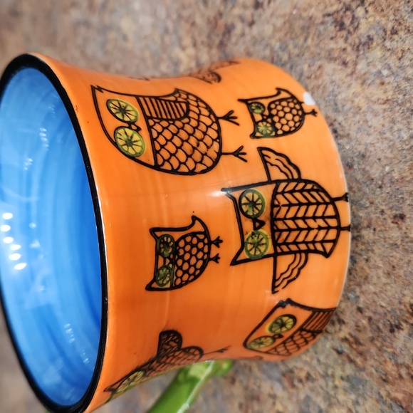 VTG* PIER ONE *OWL MUG* HAND PAINTED*CERAMIC/STONEWARE - Picture 4 of 8
